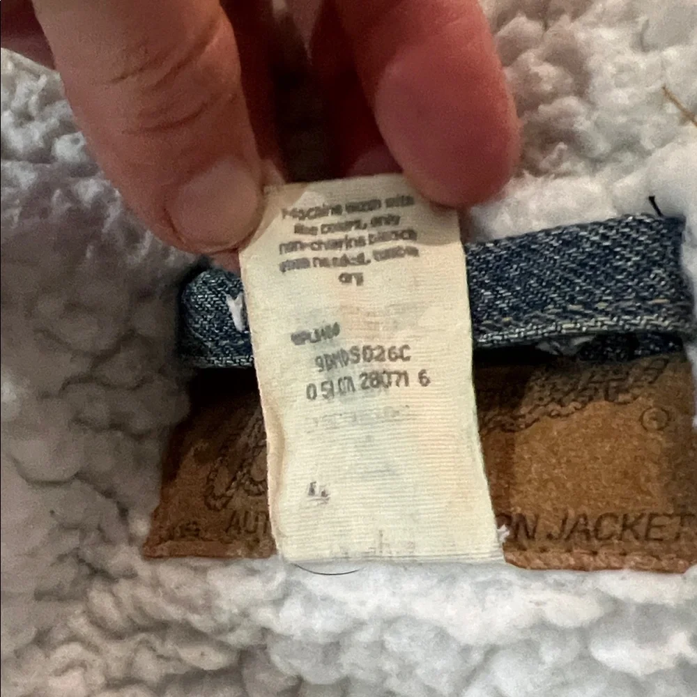 VINTAGE EUC Wrangler Western Denim‎ Jacket Shearling Lining, Sz XXL